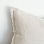 Stone Linen Cushion Cover, Frayed Edge 50 X 30cm, thumbnail 4 of 4