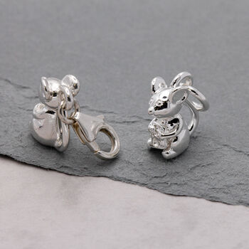 Mouse Solid Sterling Silver Charm, 2 of 8
