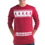 Mens Festive Christmas Ski Long Sleeve Tshirt, thumbnail 1 of 6