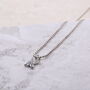Sterling Silver Initial Necklace H J K N P Q S X, thumbnail 4 of 5