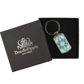 Flourishing Garden Millefiori Handprinted Keyring, 2 of 8