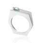 Silver Ring With Grey Pearl Alvaro, thumbnail 2 of 5