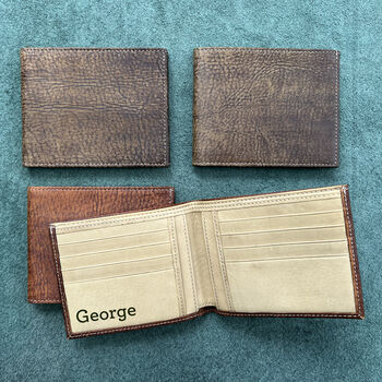 Personalised Genuine Leather Wallets, Father's Day Gift, 4 of 6