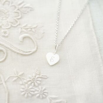 Micro Sia Heart Sterling Silver Personalised Necklace, 5 of 10