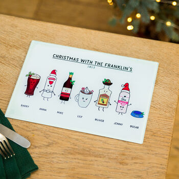 Personalised 'Christmas With…' Chopping Board, 2 of 11