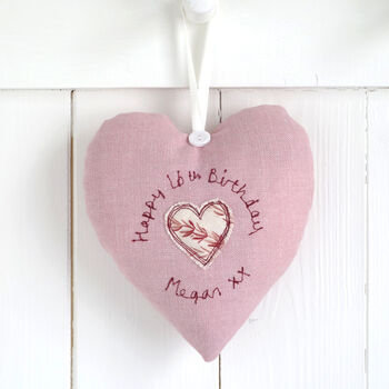 Personalised 21st Birthday Hanging Heart Gift For Her, 6 of 7