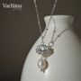 Sterling Silver 925 Lotus And Pearl Pendant Necklace, thumbnail 1 of 4