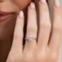 Two Ct Round Solitaire Moissanite Engagement Ring, thumbnail 1 of 9
