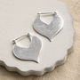 Sterling Silver Love Leaf Drop Earrings, thumbnail 2 of 5