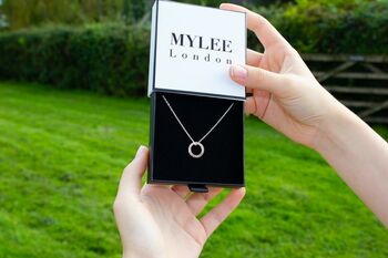 Sterling Silver Personalised One Ring Necklace, 3 of 12