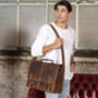 Urban Large Leather Satchel Bag, thumbnail 2 of 8
