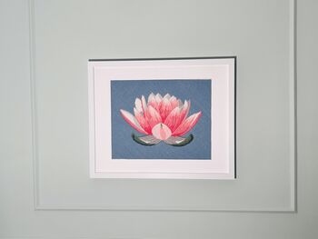 Lotus Flower Tapestry Kit With 100% British Wool, 4 of 5