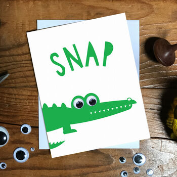 Snappy Birthday Crocodile Card, 3 of 3