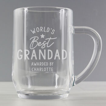 Personalised 'Worlds Best' Glass Tankard, 3 of 5