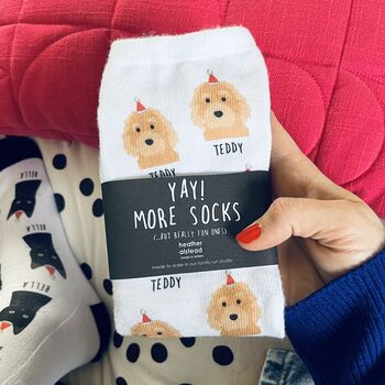 Personalised Christmas Dog Breed Socks, 3 of 12