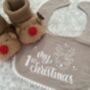 'My First Christmas' Bib And Booties Gift Set, thumbnail 1 of 7