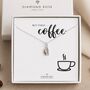 Personalised Coffee Bean Necklace, Coffee Lover Gift, Christmas Gift, thumbnail 1 of 10