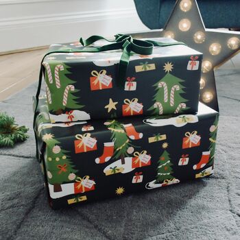 Retro Christmas Tree Wrapping Paper, 4 of 12