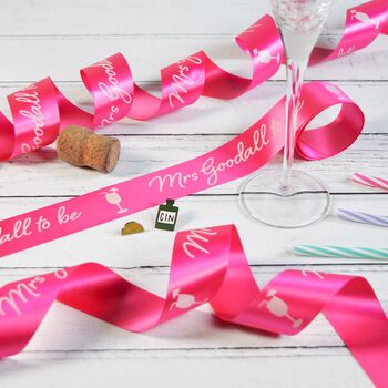 Hen Party 38mm Personalised Printed Ribbon, 2 of 7