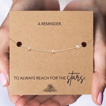 Graduation Gift With Gold Plated Or Silver Plated Star Bracelet And Card, 2 of 12
