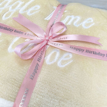 Personalised Neutral Super Soft Winter Blanket, 11 of 12