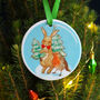 Personalised Christmas Bunny And Robin Decoration, thumbnail 3 of 3