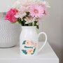 Personalised Flower Jug Vase Mother's Day Gift For Her, thumbnail 1 of 4