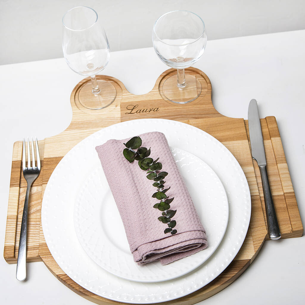 Eco Living Personalised Wood Placemats By Natural Gift Store
