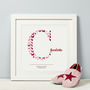 Child's Initial Pink Personalised Print, thumbnail 1 of 4