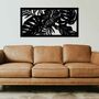 Tropical Monstera And Palm Leaves Wooden Wall Panel, thumbnail 8 of 11