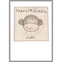 Personalised Monkey 1st Or Any Birthday Card For Girl, thumbnail 2 of 11