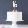 Birthday Age Wooden Cake Topper, thumbnail 6 of 9