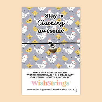 Stay Clucking Awesome Wish Bracelet, 2 of 4