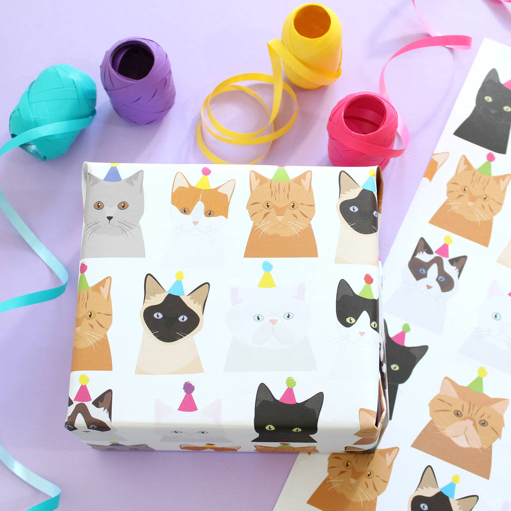 Party Cat Wrapping Paper, 1 of 2