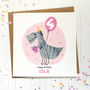 Personalised Sparkly Dinosaur Birthday Card, thumbnail 3 of 3