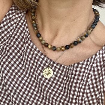 Edie Sterling Silver Tiger's Eye Necklace, 2 of 7