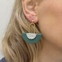 Ronke Forest And White Polymer Clay Earrings, thumbnail 4 of 6