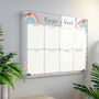 Kids Rainbow Personalised Weekly Planner Whiteboard, thumbnail 1 of 6