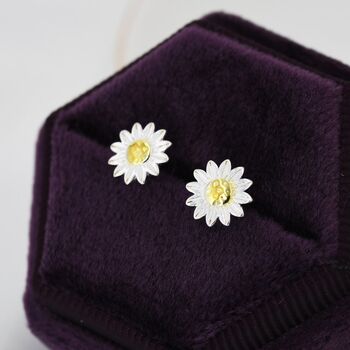 Little Sunflower Flower Stud Earrings, 6 of 11