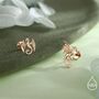 Mismatched Dragon Internally Threaded Flat Back Earrings In Sterling Silver, thumbnail 5 of 11