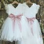 Lace Frill Sleeve Tulle Flower Girl Dress, thumbnail 1 of 7