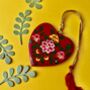 Kashmiri Floral Heart Christmas Bauble, thumbnail 2 of 2