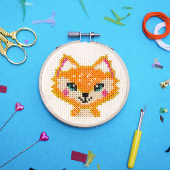 Florence Fox Mini Cross Stitch Kit, 3 of 3