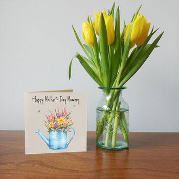 Floral Watering Can Mother's Day Card, 4 of 6