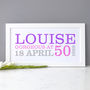 Personalised 50th Birthday Rectangular Framed Print, thumbnail 9 of 9