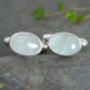 Aquamarine Cufflinks In Solid Sterling And Fine Silver, thumbnail 1 of 3