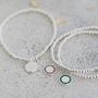 Personalised Birthstone Disc Stretch Bracelet, thumbnail 3 of 7