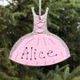 Personalised Ballerina Dress Christmas Tree Decoration, thumbnail 5 of 8