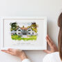 Personalised Watercolour Our Home Framed Print, thumbnail 6 of 8