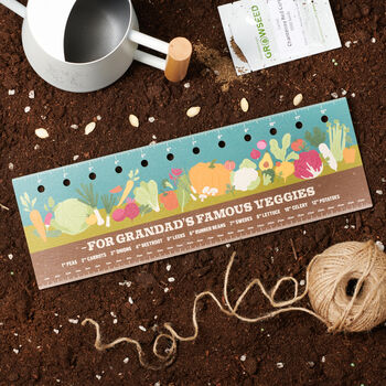 Personalised Wooden Plant Seed Gardening Ruler, 2 of 6